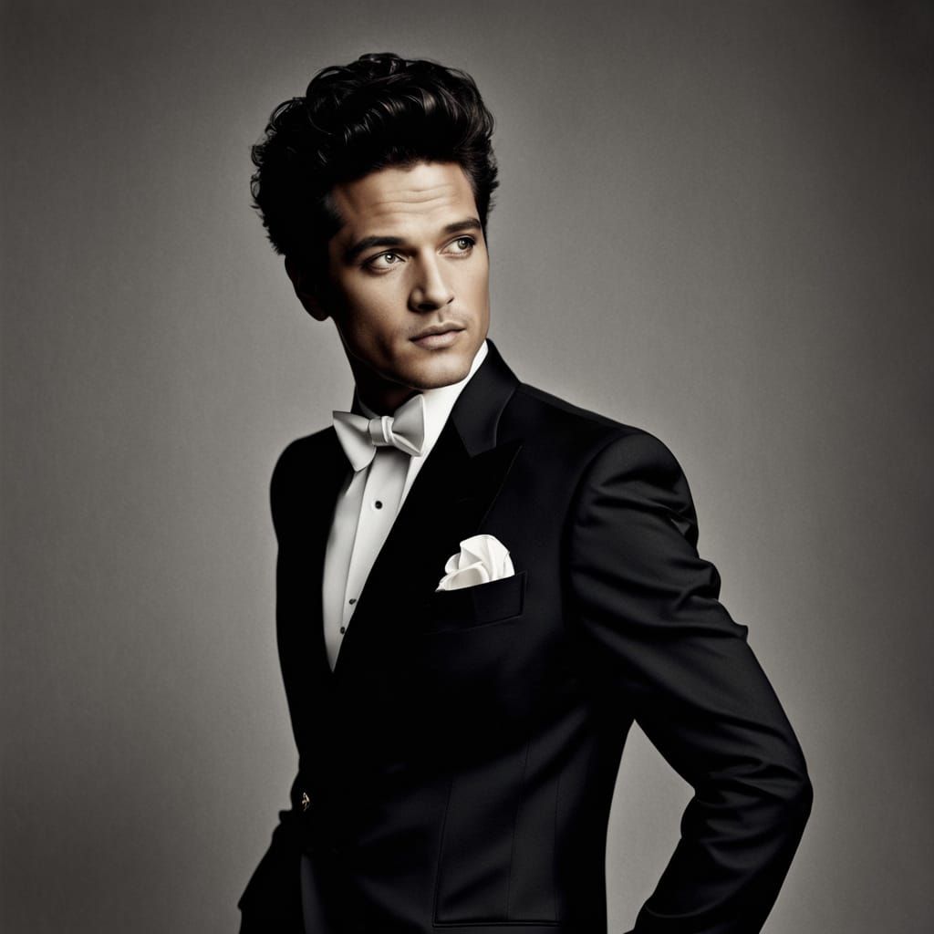 Elegant Black-Tie Portrait of Bruno Mars