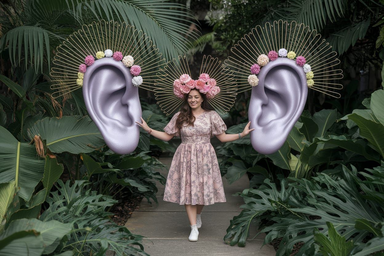 Giant Ears Welcoming Party Feat. Floral Gossamer Filigree Wi...
