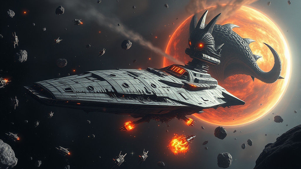 Cosmic Horror Starship Abandoned in Space