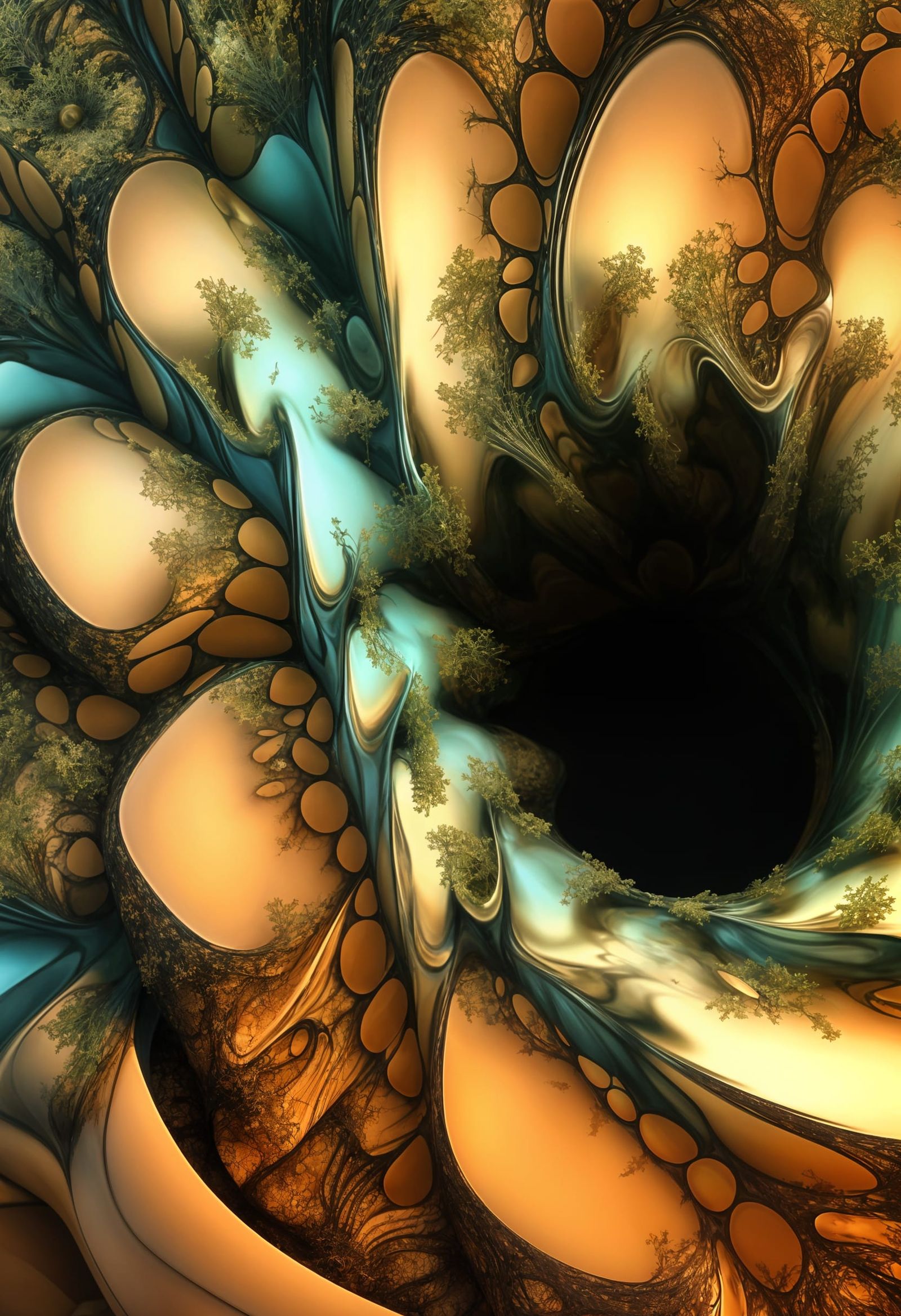 Complex Photorealistic Abstract with Magical Particles