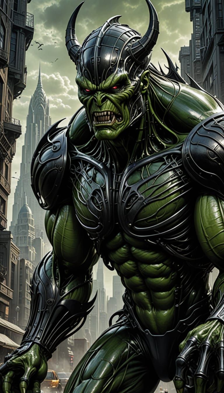 Skrull-Inspired Marvel Hybrid Smashes Through City Streets