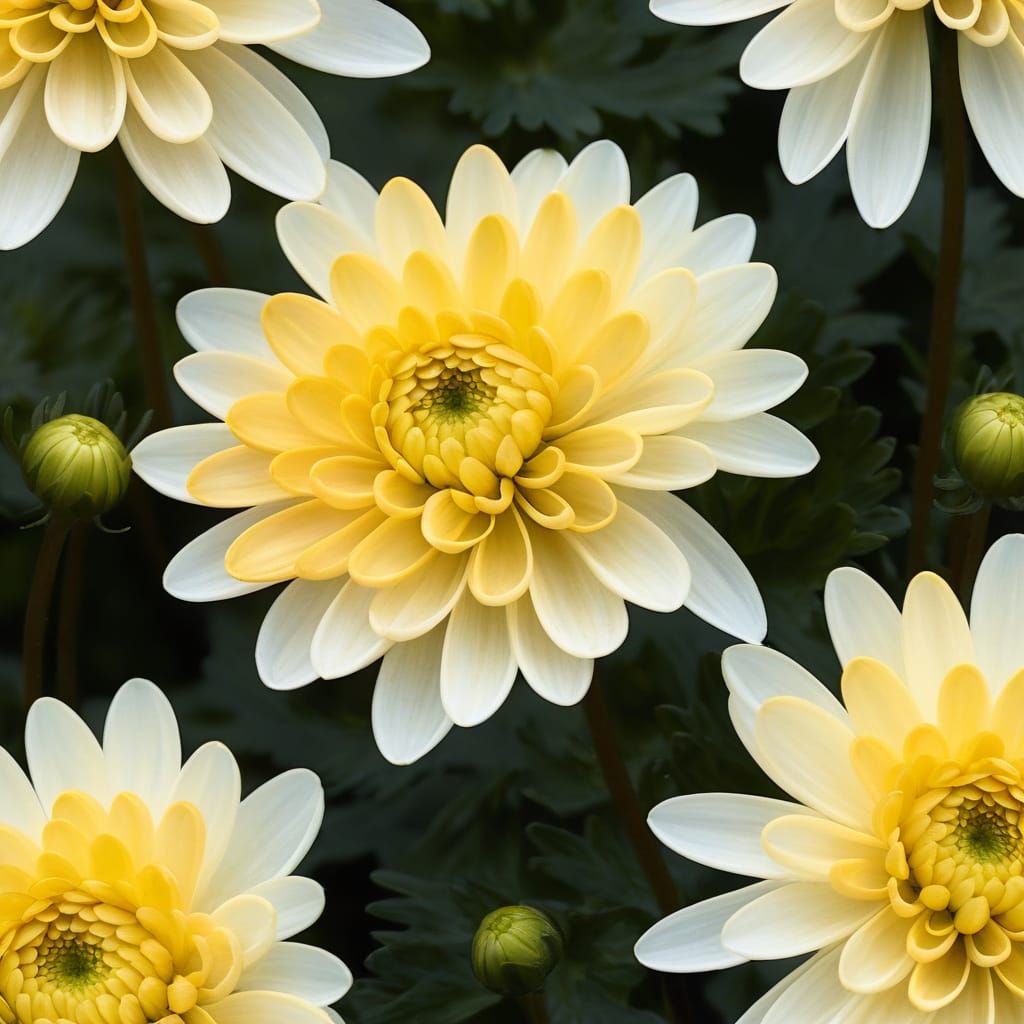 Chrysanthemum Sublimity: AI Generated Image