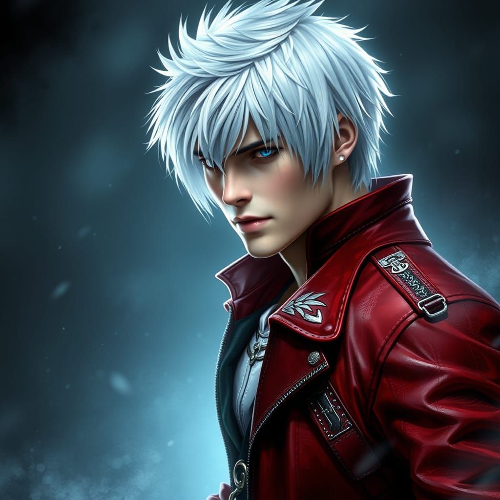 Dante from Devil May Cry in Ethereal Fantasy Style