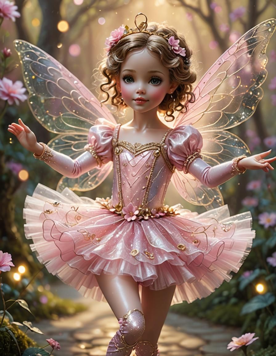Enchanting Fairy Doll Portrait in Dreamy Fantasy Style