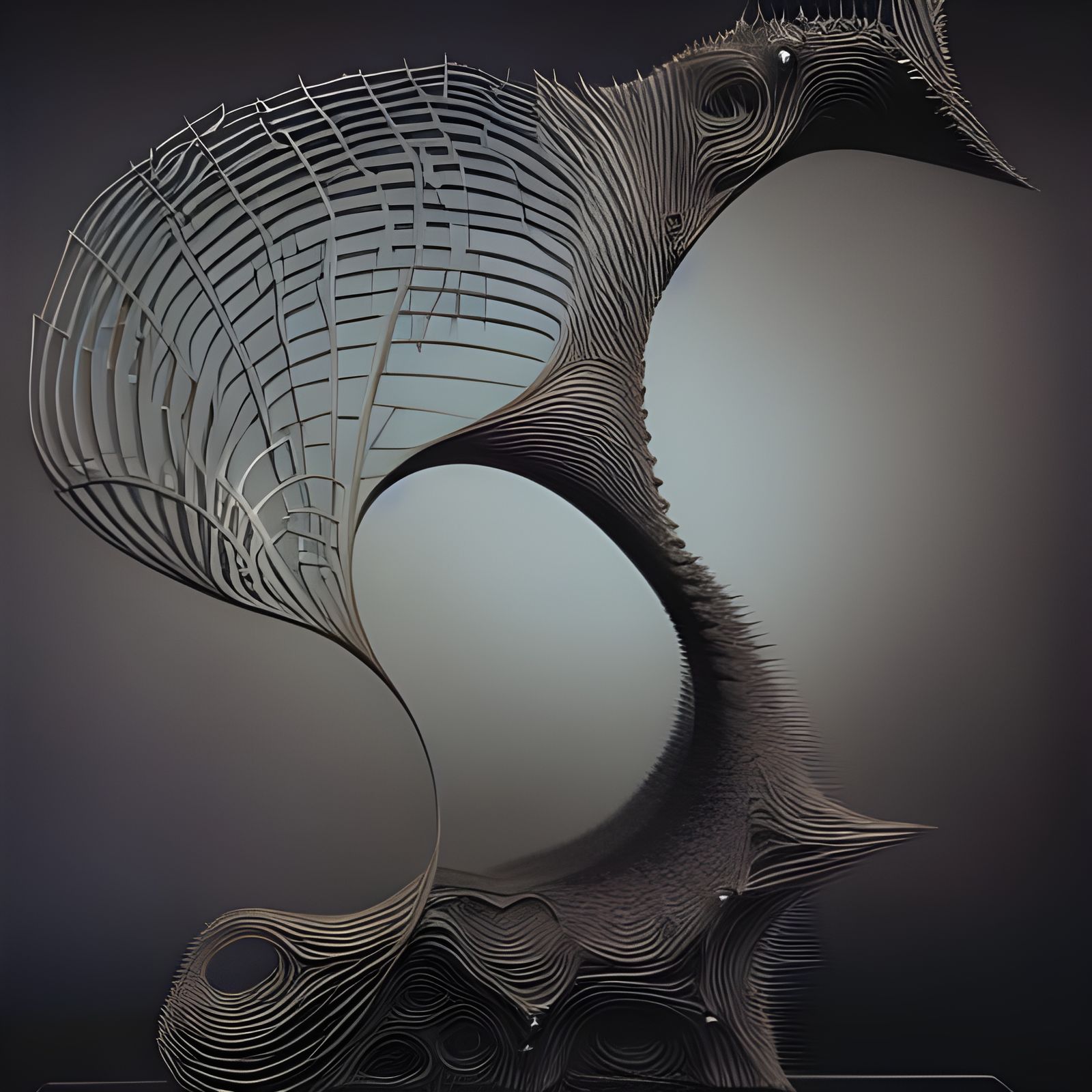 Elegant Fox and Eagle: Detailed Digital Art