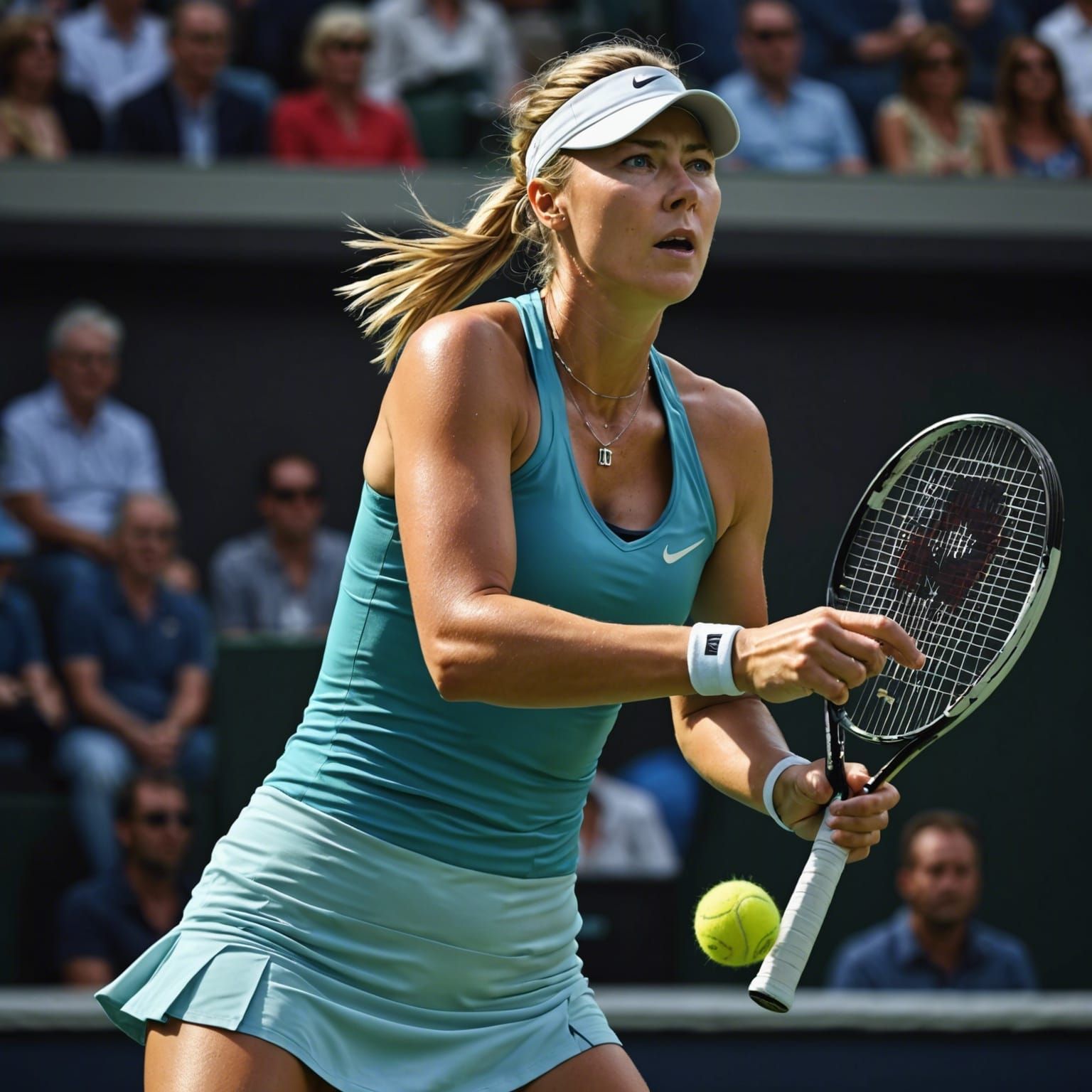 Maria Sharapova: Action Tennis Player in Digital Art