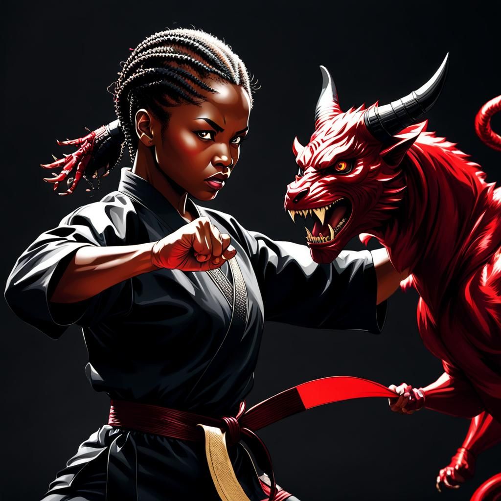 Karate Woman's Battle Against the Devil