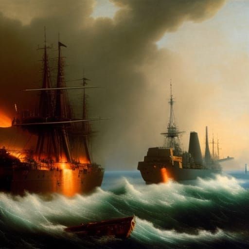 Ancient Greek Submarine Battles Persian Aircraft Carrier