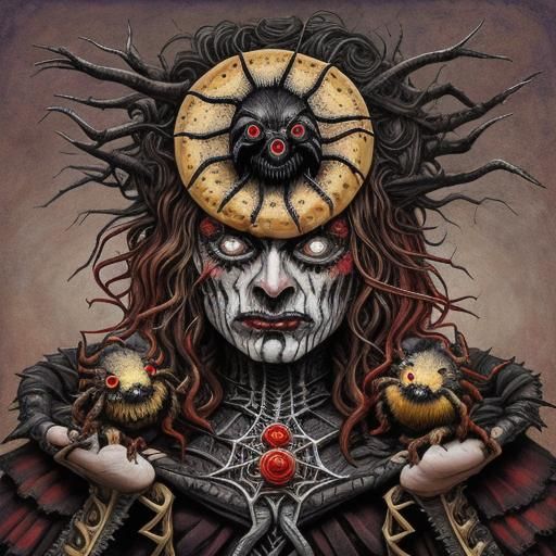 Pagan with Spiderweb Eyes: A Surreal Vision