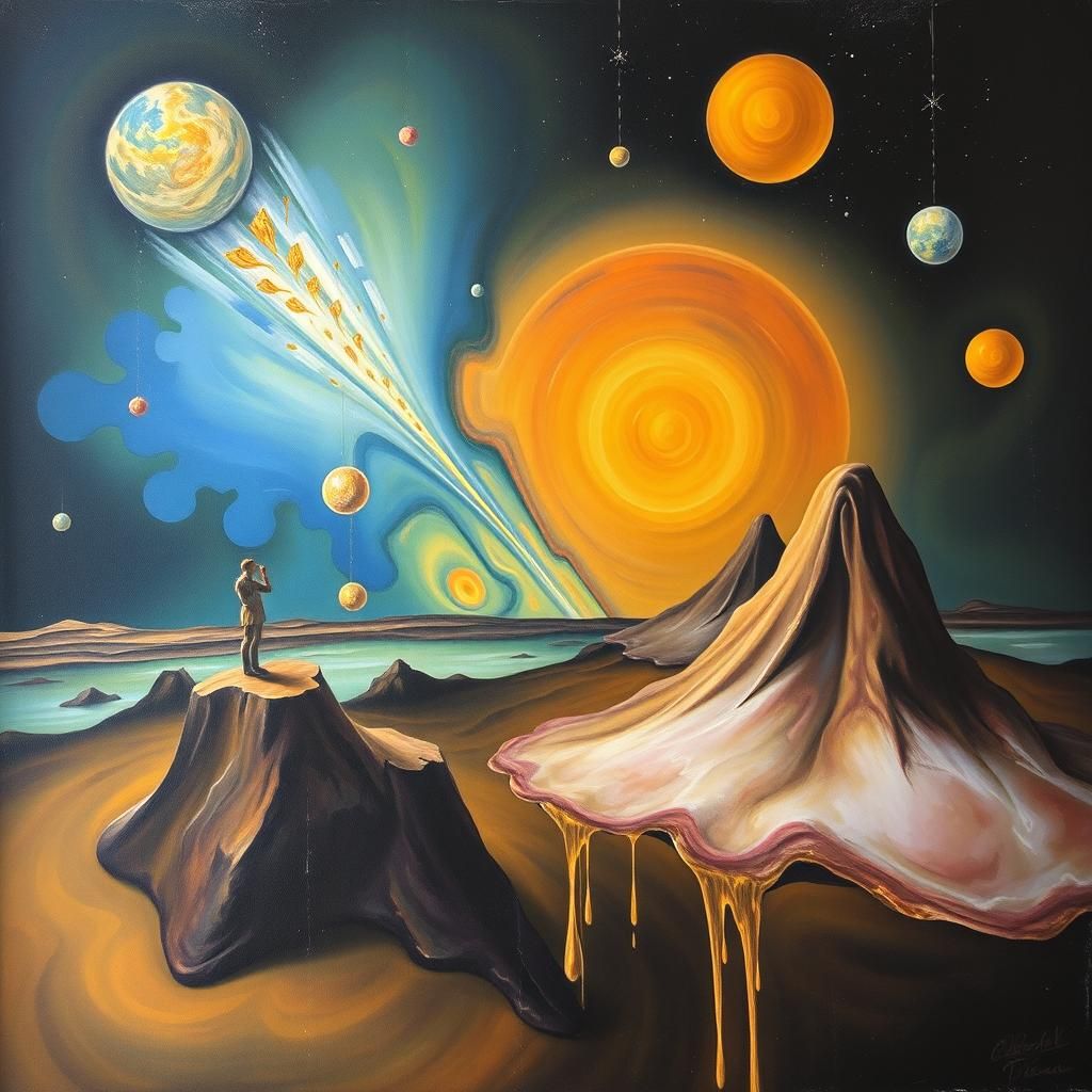 Goddesses Descend in Spaceships: A Surrealist Vision