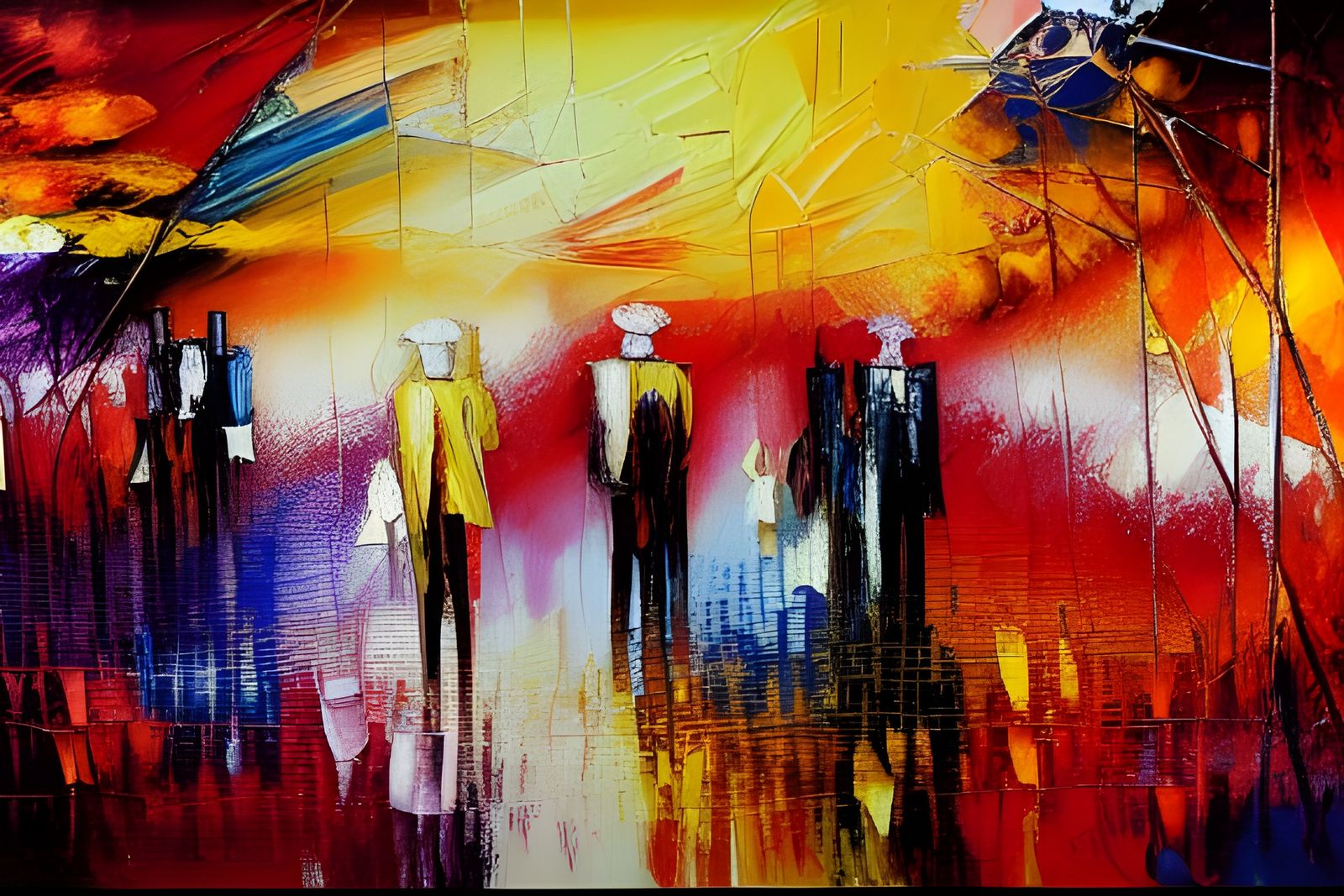 Controlled Disorder: Neo-Impressionist Expressionist Oil Pai...