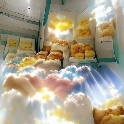 Heavenly Sunshine Beams Through Divine Clouds