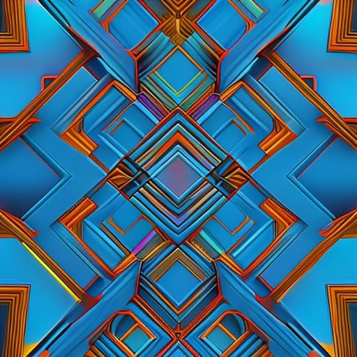 Cubist Fractal Logic in Art Deco Style
