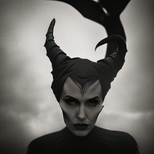 Maleficent Portrait in Dramatic Lighting