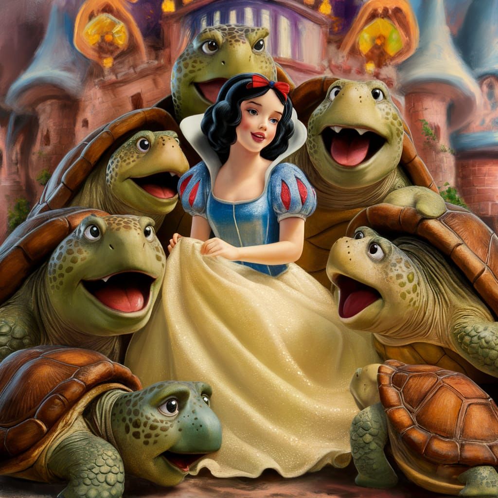 Snow White and her 7 Turtles
