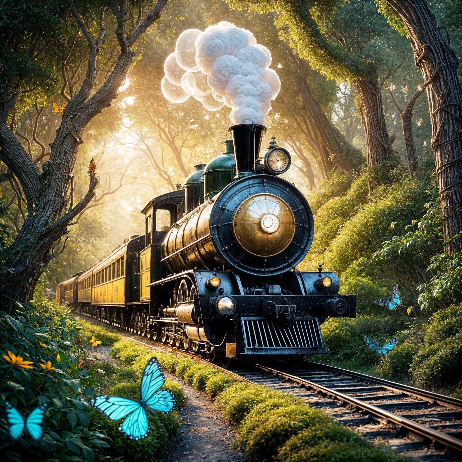 Spiderweb Steam Train in Enchanted Forest