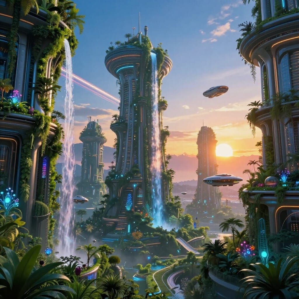 Breathtaking Futuristic Landscape Digital Art