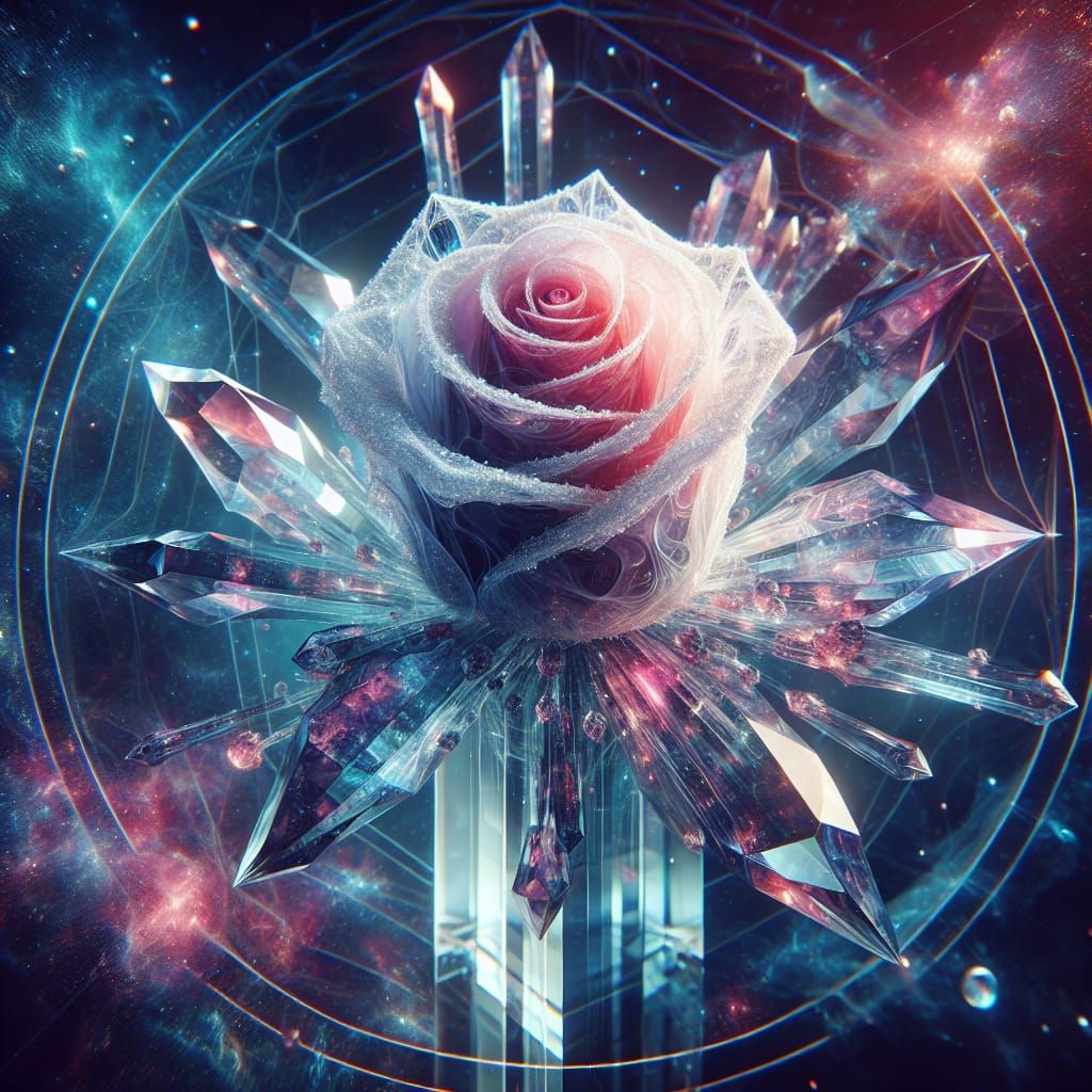 Crystallized Rose in Glass: Holographic Universe