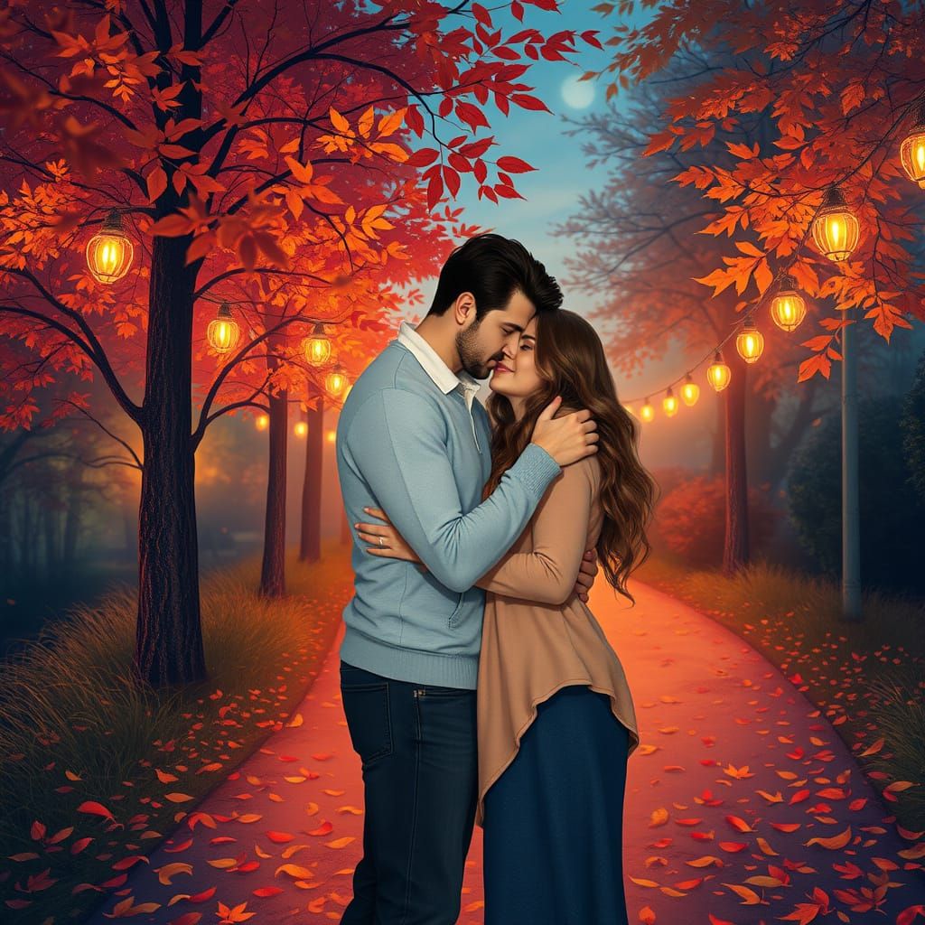 Cozy Autumn Evening Embrace in Astral Style