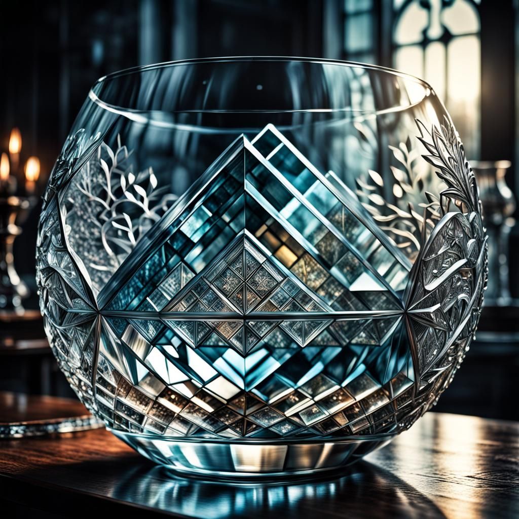 Hyperrealistic Glass with Intricate Details