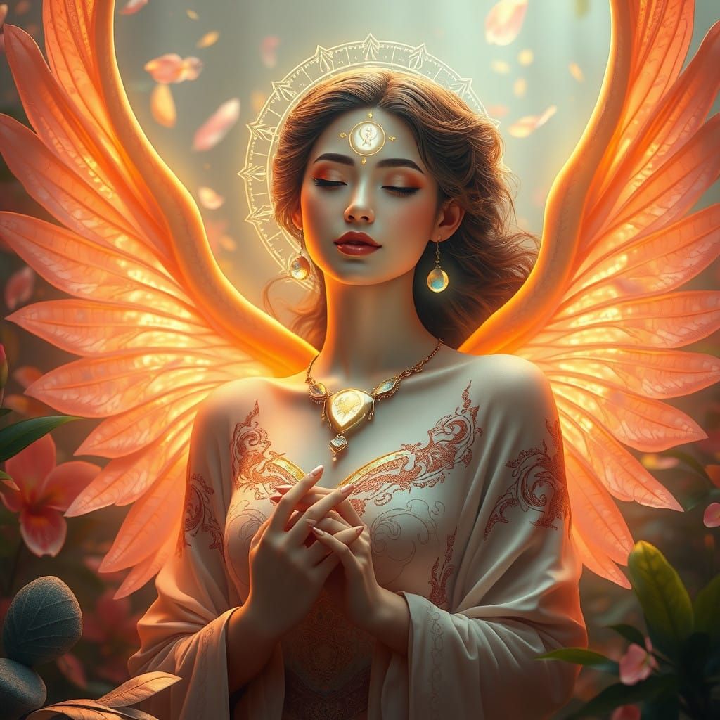 Ethereal Goddess in Harmony with Nature