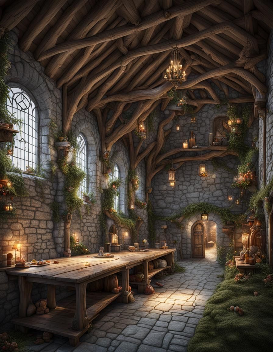 A fairy tale prison for naughty elves. Ferdinand Knab photorealistic finalRender hyperdetailed