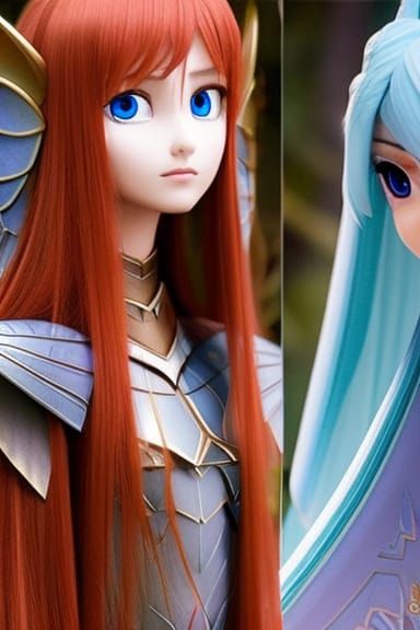 Ethereal Angel Elf with Holographic Wings