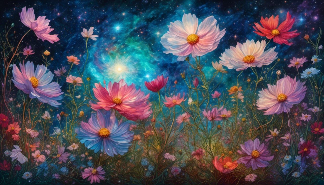 cosmos flowers in front of cosmos2