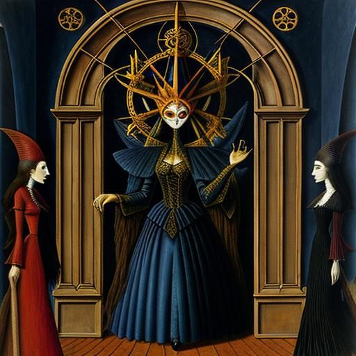 Surrealist Alchemist's Laboratory in Varo Style