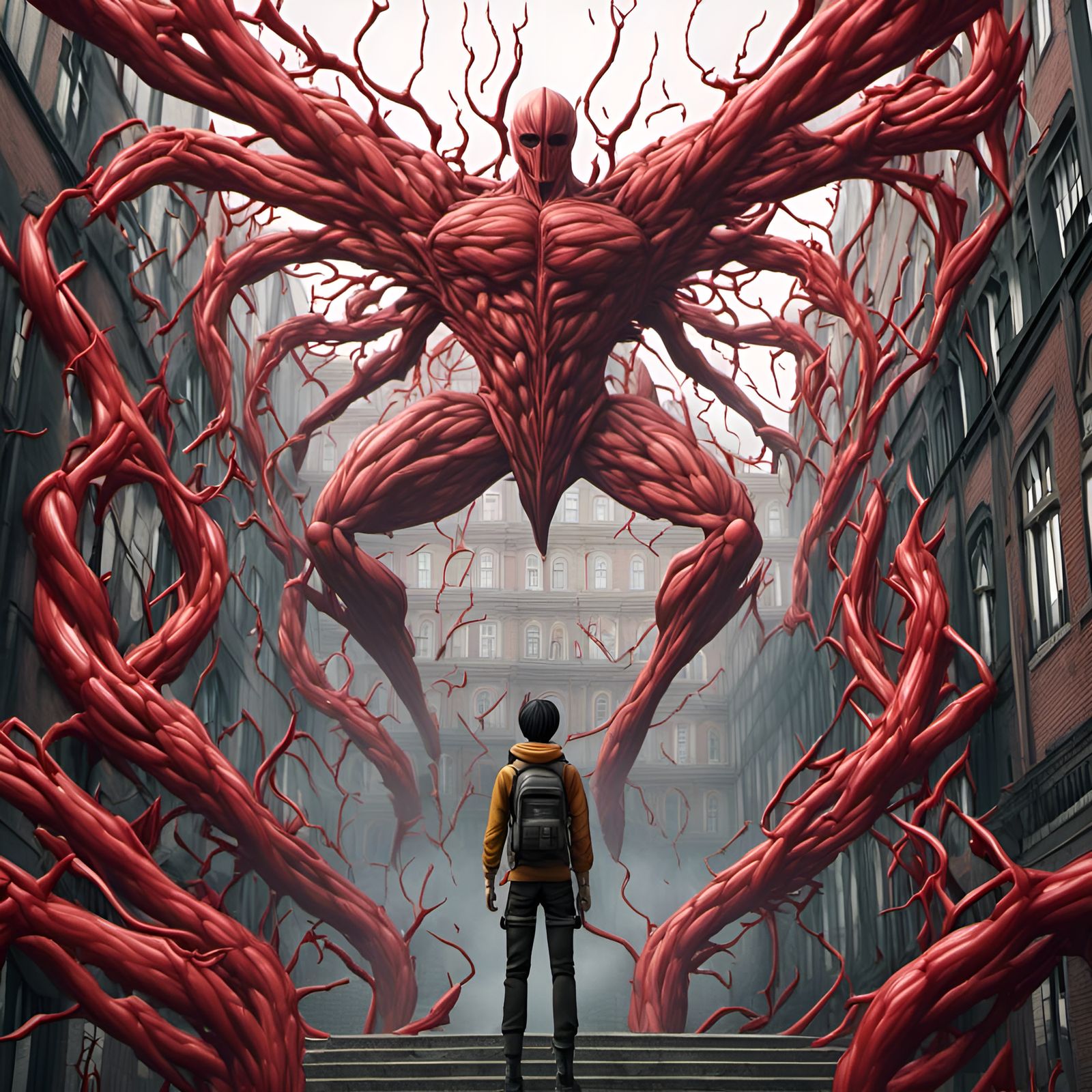 Mindblowing 3D Effect Attack on Titan Art