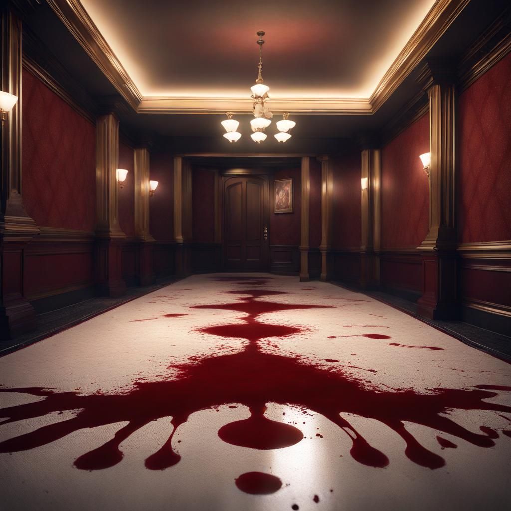 Blood Stained Hotel Carpet Clown Shape