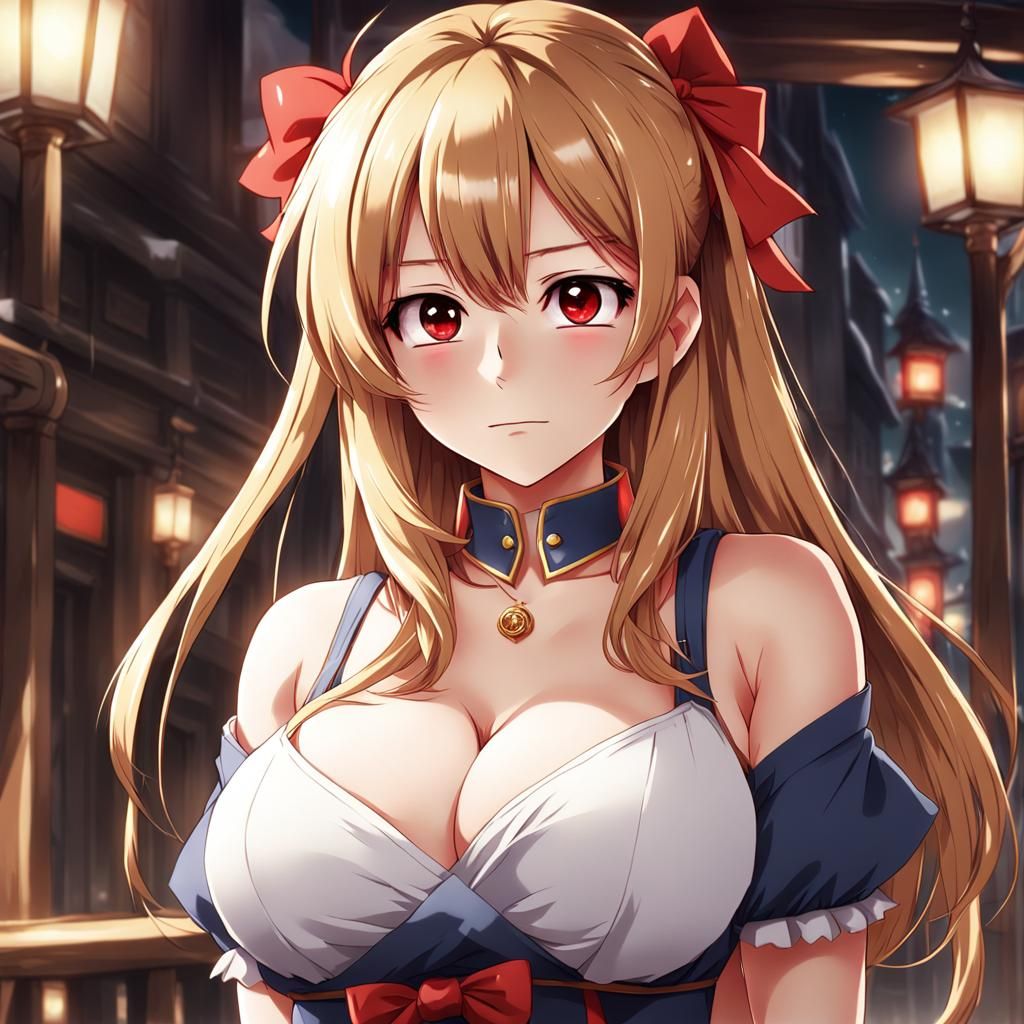 Embarrassed Anime Girl with Red Face