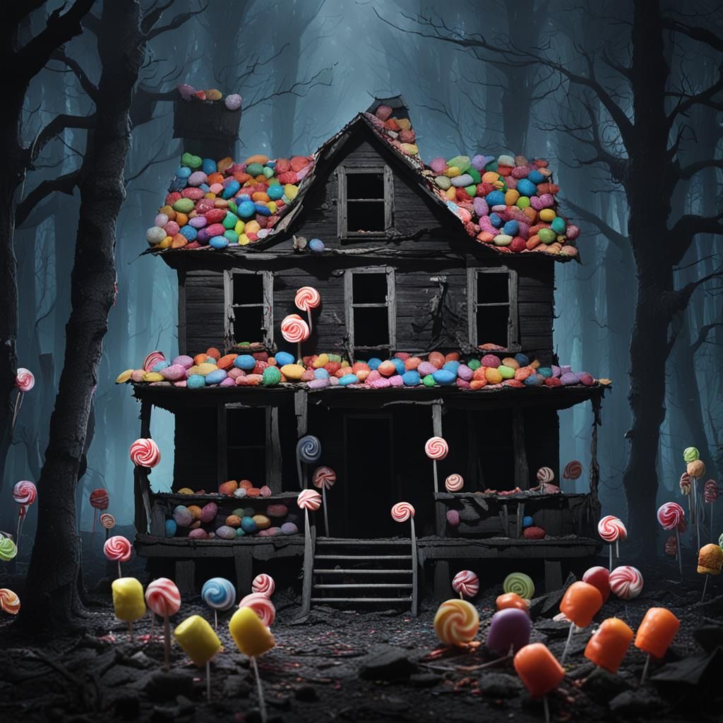 Rotting Candy House in Dark Forest