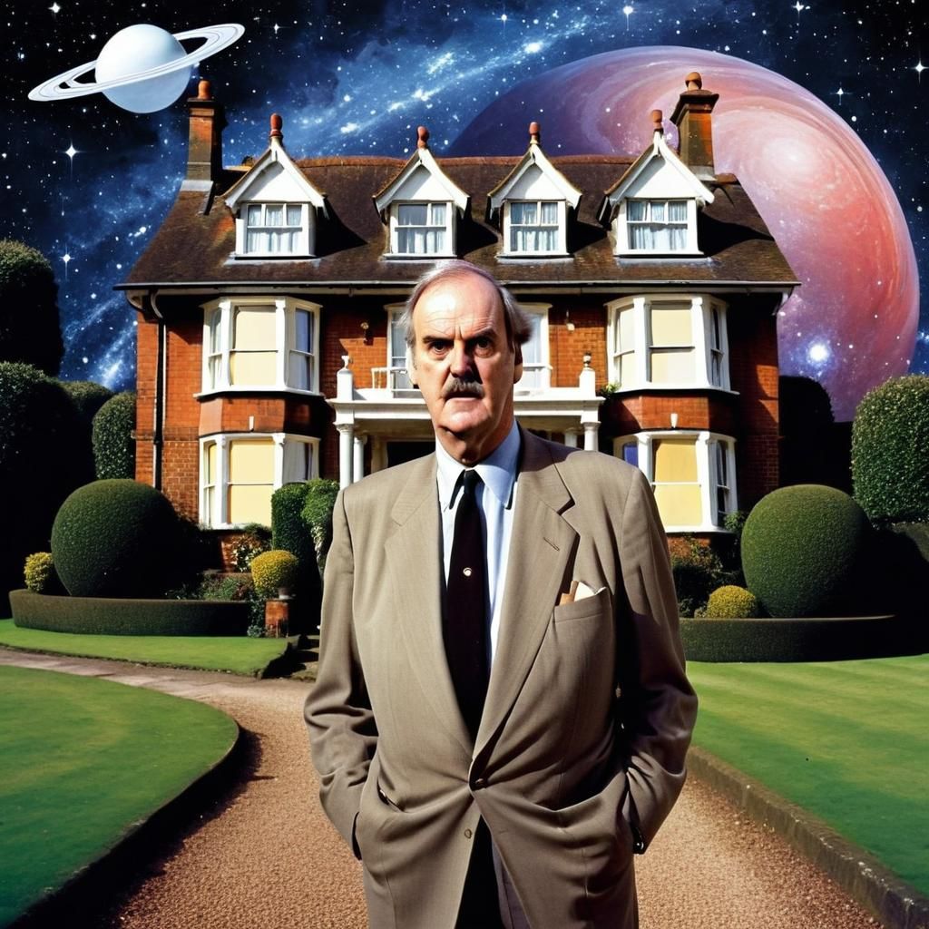 Fawlty Towers Hotel in a Galactic Scene