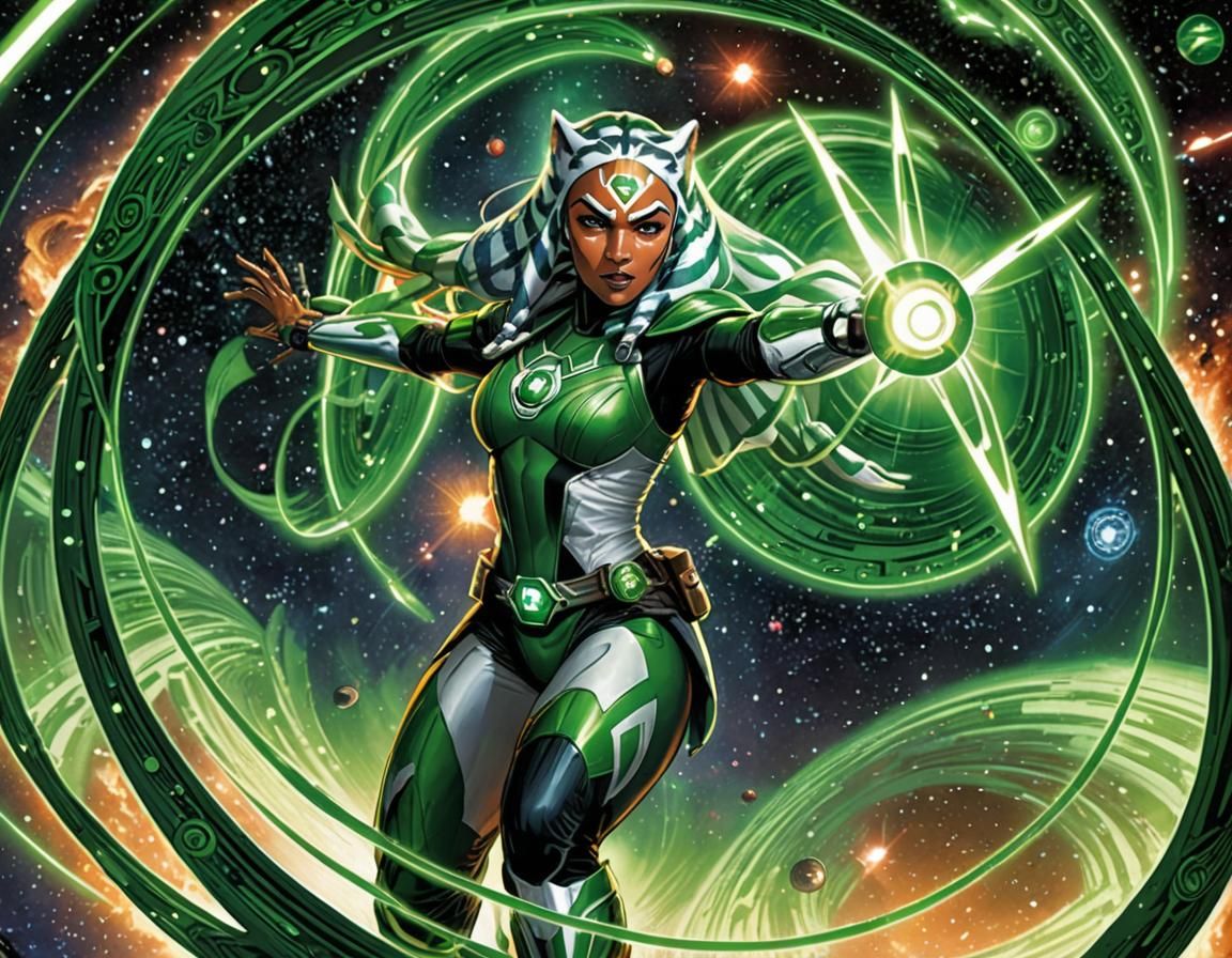 Ahsoka Tano as Green Lantern in Space