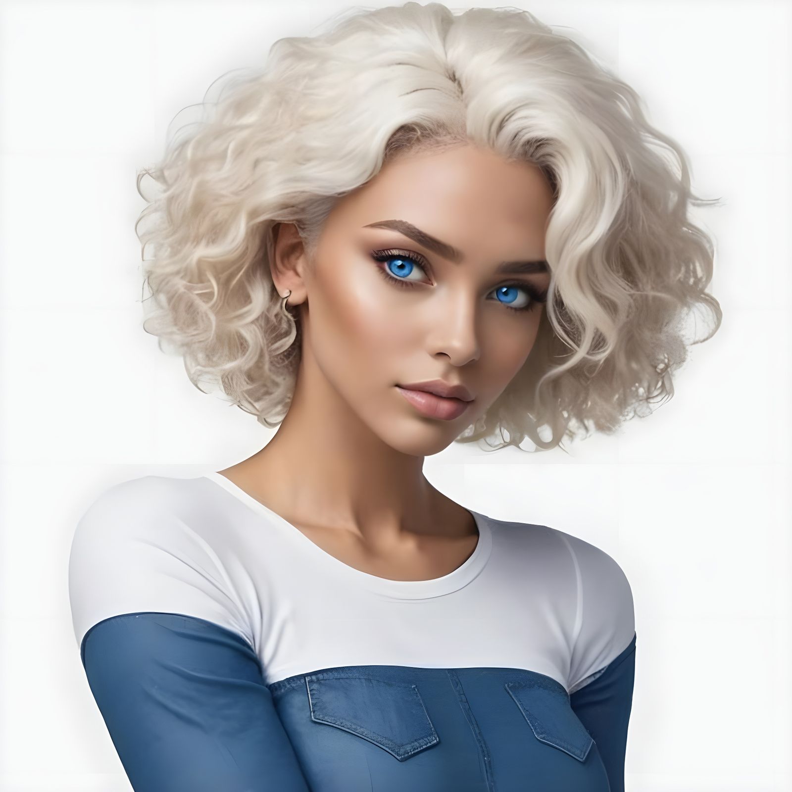 Adventurous Mediterranean Woman with Blonde Hair