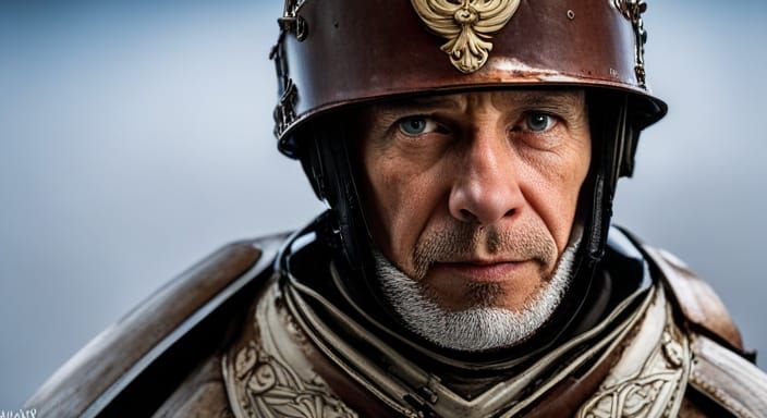 Roman Legionnaire Portrait in Professional Photography Style