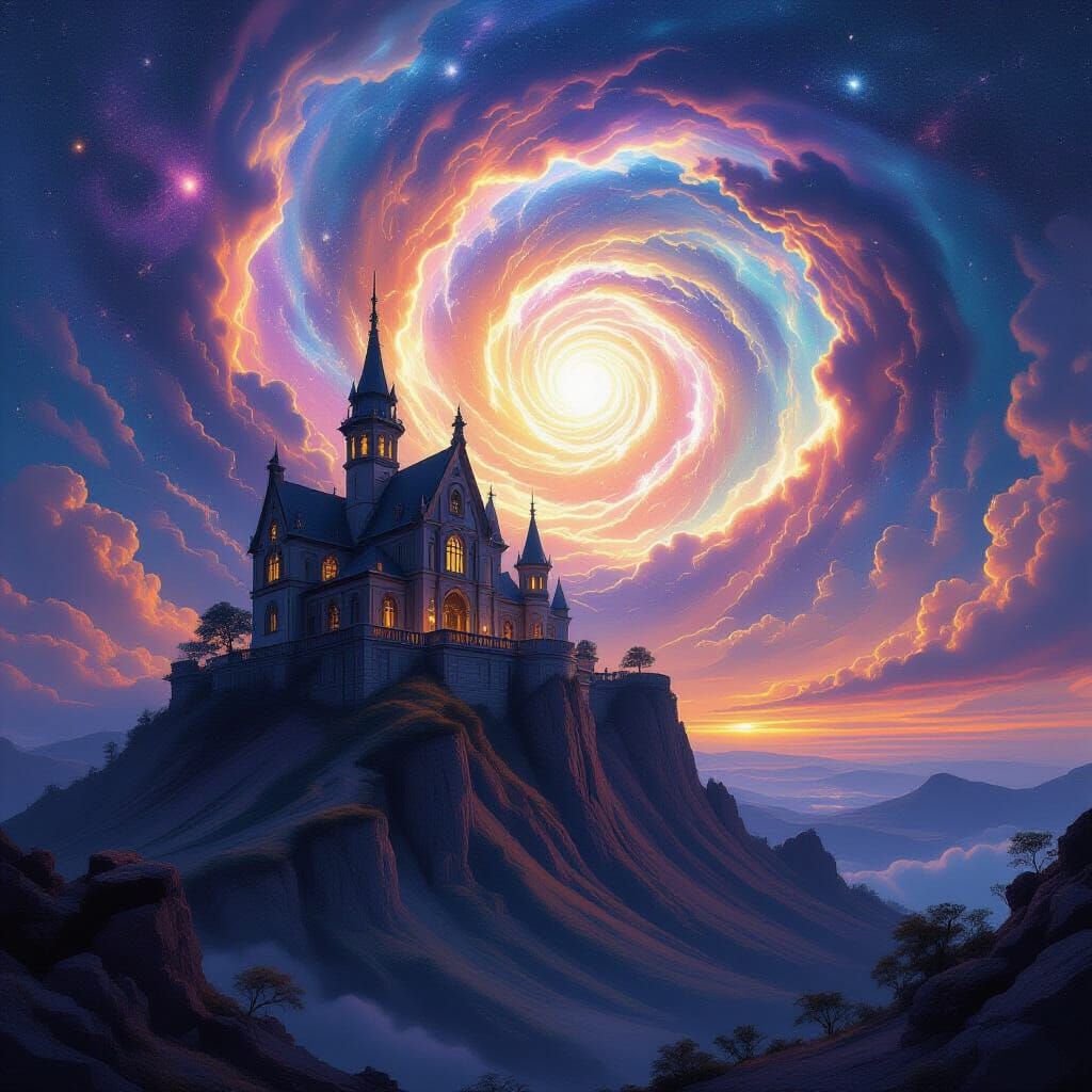 Ancient Gothic-Art Nouveau House on Volcano Edge