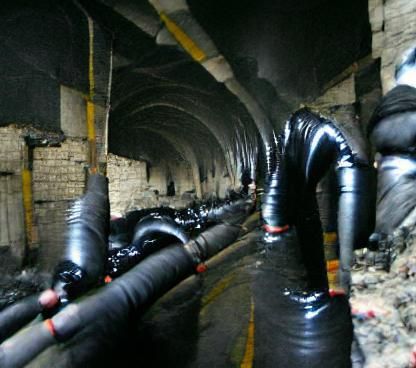 Dark Concrete Tunnels Stretch for Miles