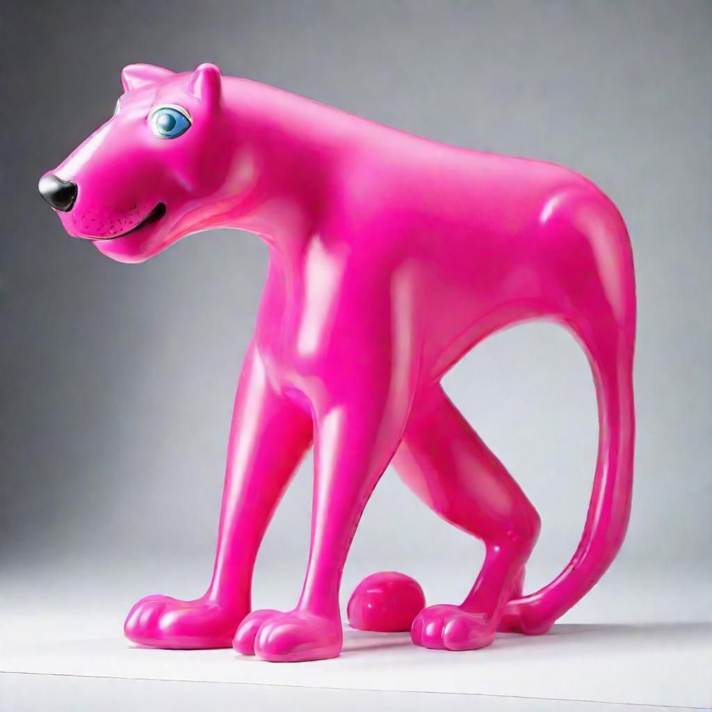 Pink Panther in Abstract Style