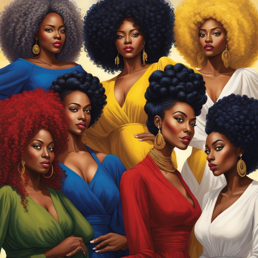 Colorful Dresses: Celebrating Black Women's Unity