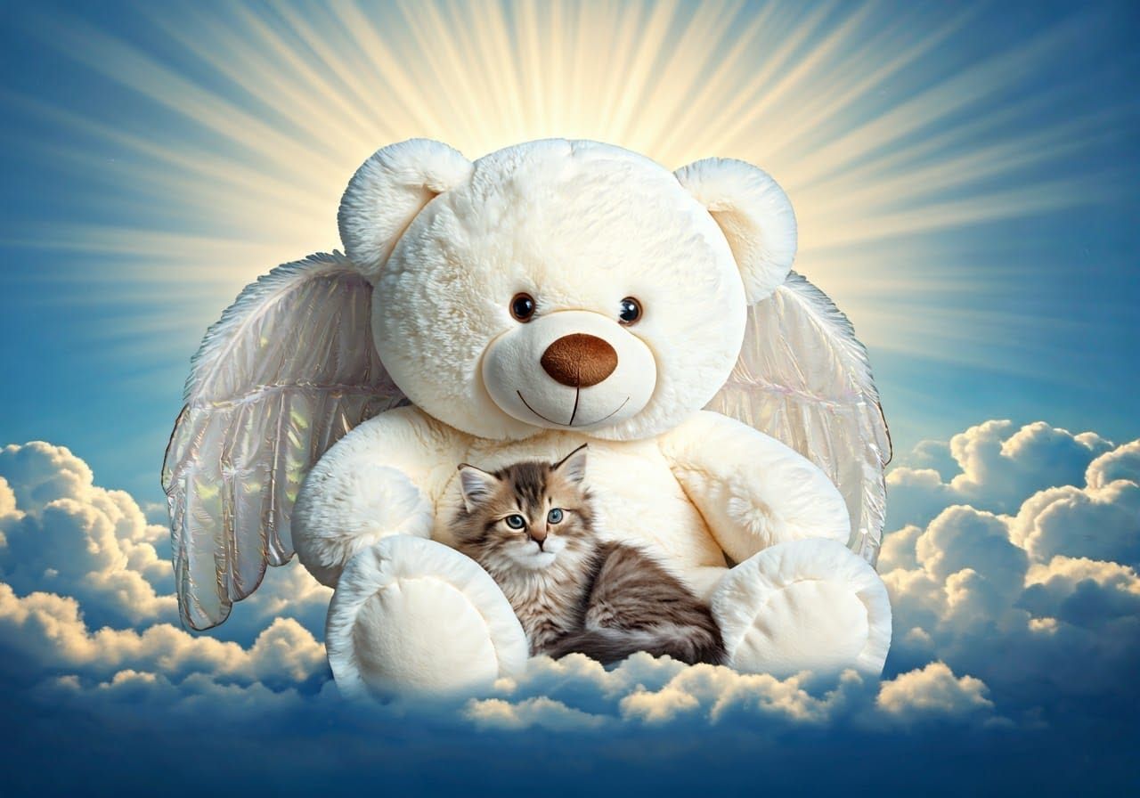 A very large white angel steif Teddy Bear the most lovable f...