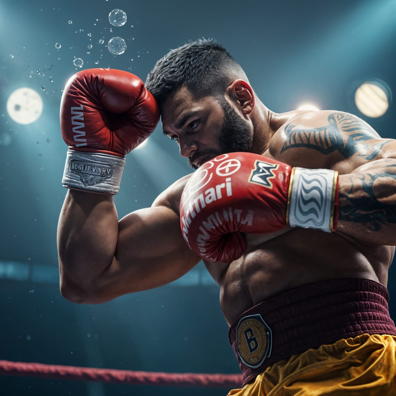 Surreal Heavyweight Boxing Champion in Deep Fantasy Style