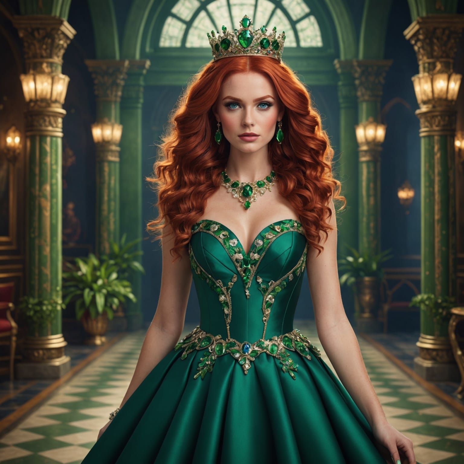 Pageant Contestant in Detailed Digital Painting