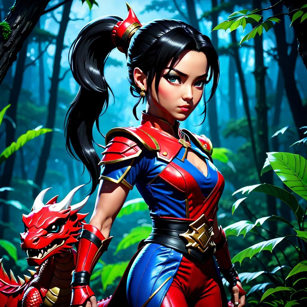 Princess Kitana and Her Dragon, Chibi Art