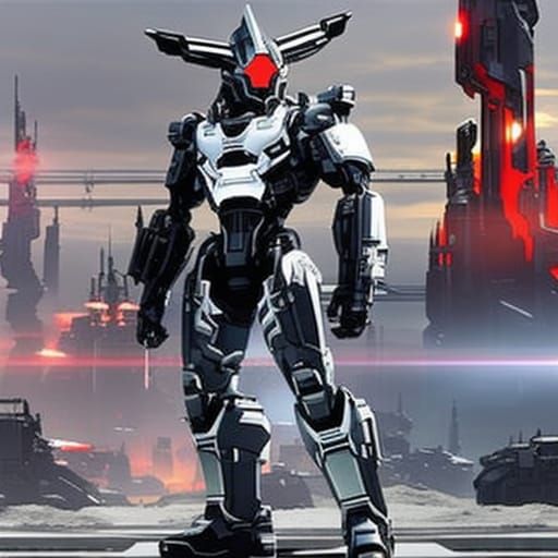 Mecha in Cyberpunk City, Yoji Shinkawa Style