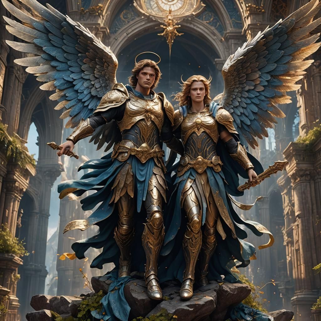 Detailed Matte Painting of Angel Michael