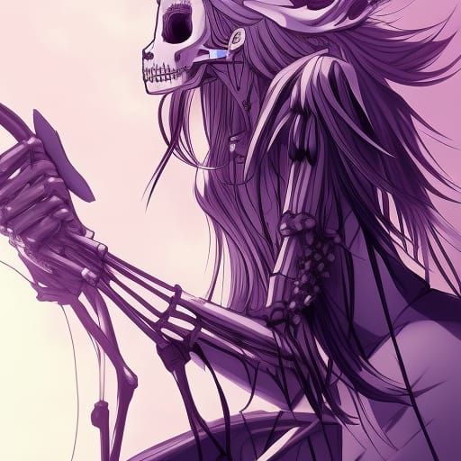 Skeleton in Anime Style