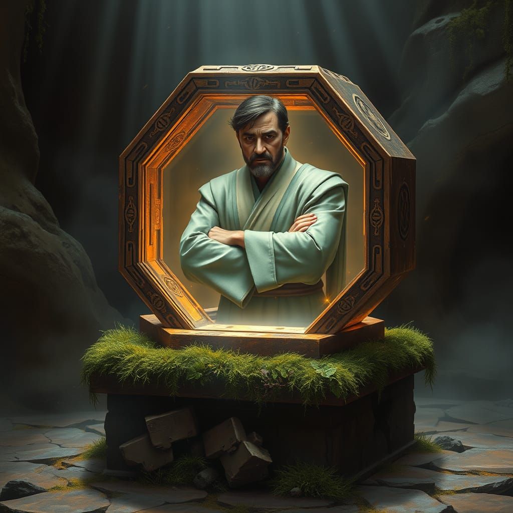 Ancient Holocron of Jolee Bindo in Mystical Glow