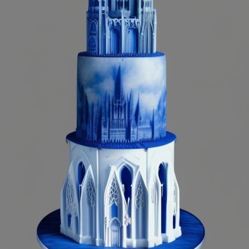 Cobalt blue gothic Cake